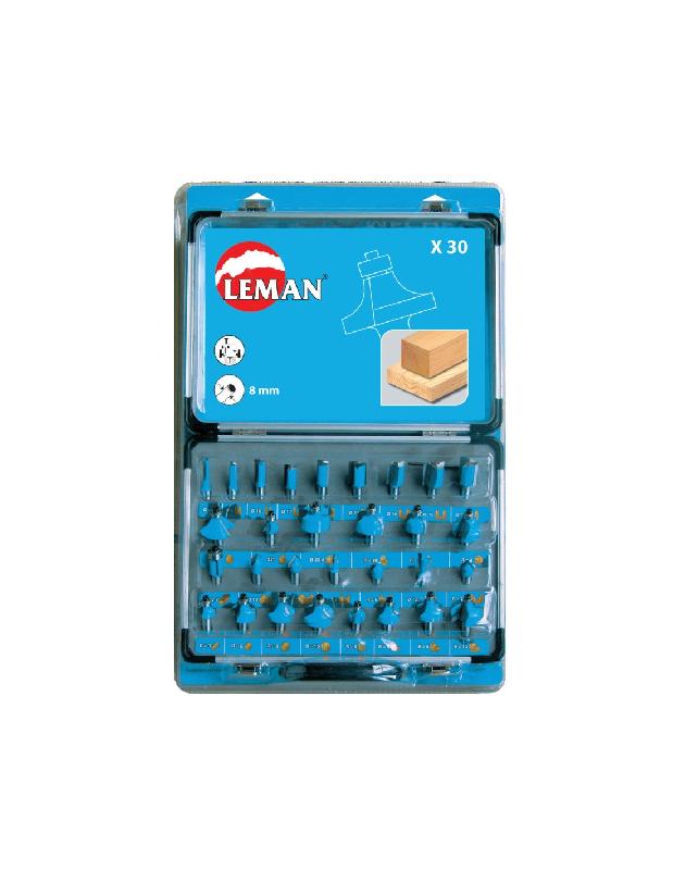 COFFRET DE 30 MÈCHES DE DÉFONCEUSE DEF.428.30 - LEMAN - 428.700.30