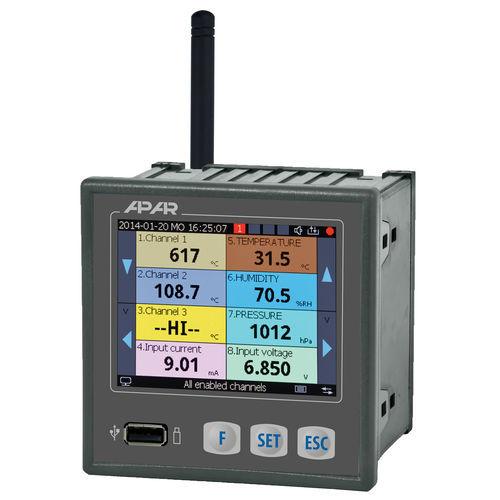 Data logger d'impulsions AR407 APLISENS - Enregistrement de données sur 16 canaux max - Capteurs sans fil AR43x - Interface RS485/Ethernet - Sonde de température filaire AR182/AR183_0