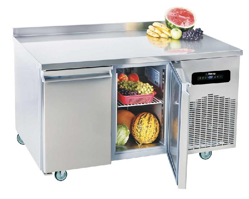 Desserte réfrigérée positive gn1/1 tropicalisée 2 portes avec dosseret inox 282l - DRMG 02_0