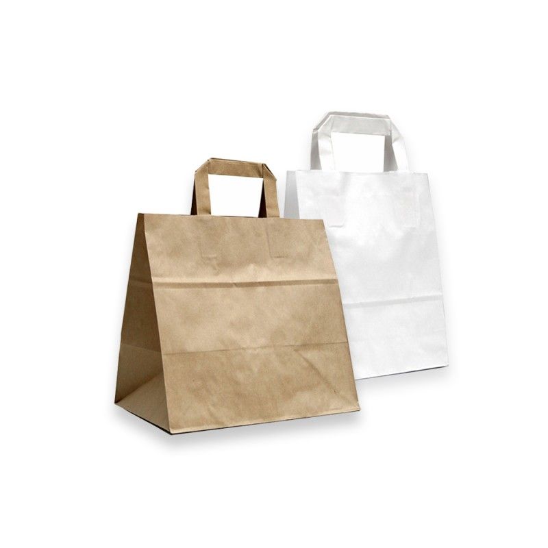 Emballage écologique - Comptoir Général d'Emballage - Sac papier kraft à poignées plates - 70 grammes/m2 - 90800_0
