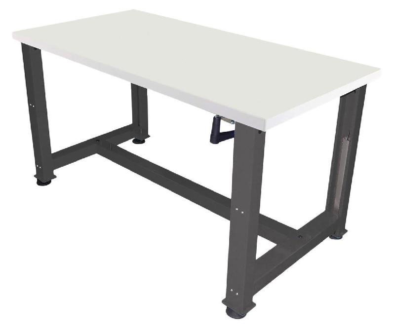 ETABLI À MANIVELLE STRATIFIÉ 1500X750XHT 737/1037 CM ANTHRACITE 7016 - MANUTAN COLLECTIVITÉS