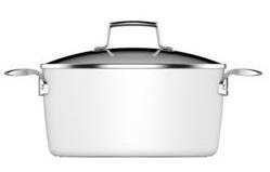 Faitout 20 cm anti-adhésif - Evergreen in White Aubecq - Fond inox/aluminium - Tous feux dont induction_0