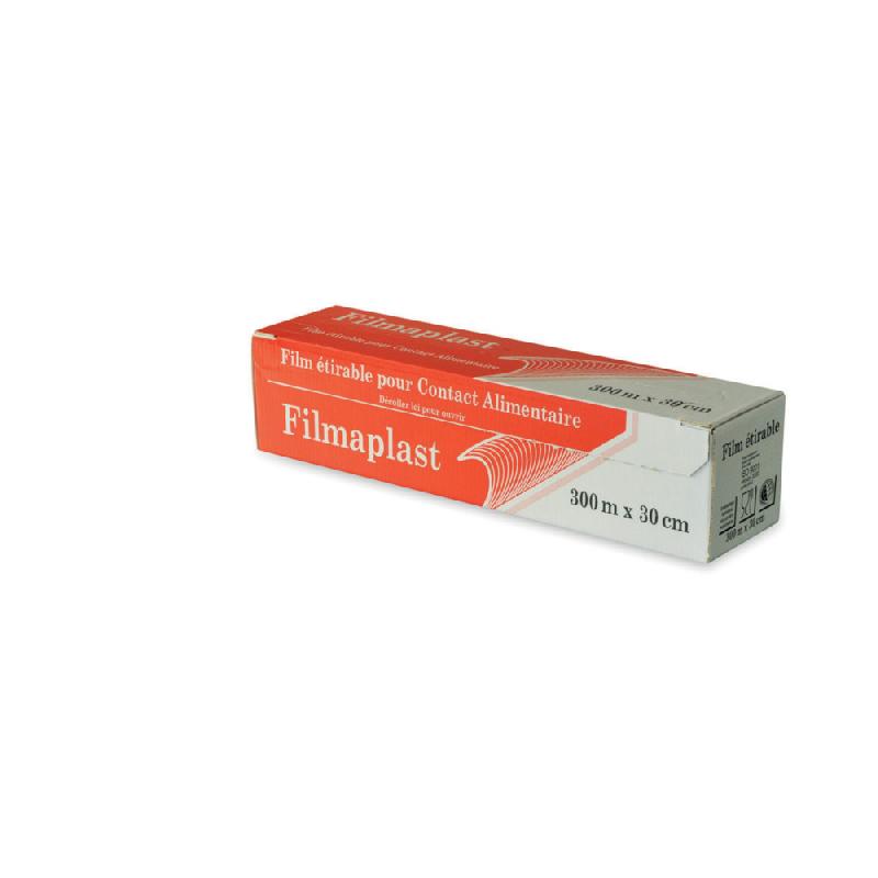 Film étirable alimentaire en boîte distributrice - 300 m x 30 cm_0