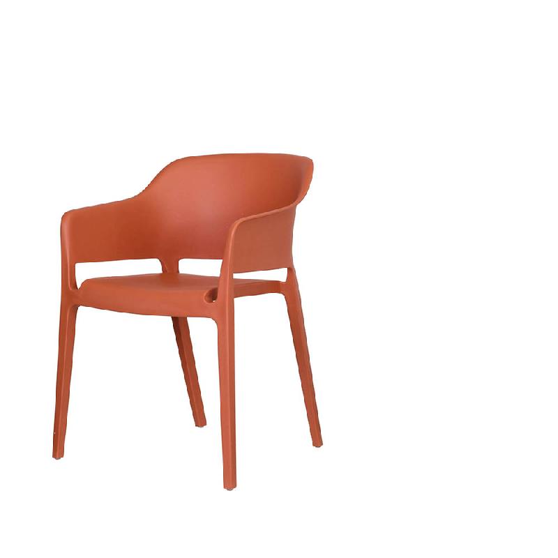 Giethoorn - Chaise empilable en polypropylène terracotta_0