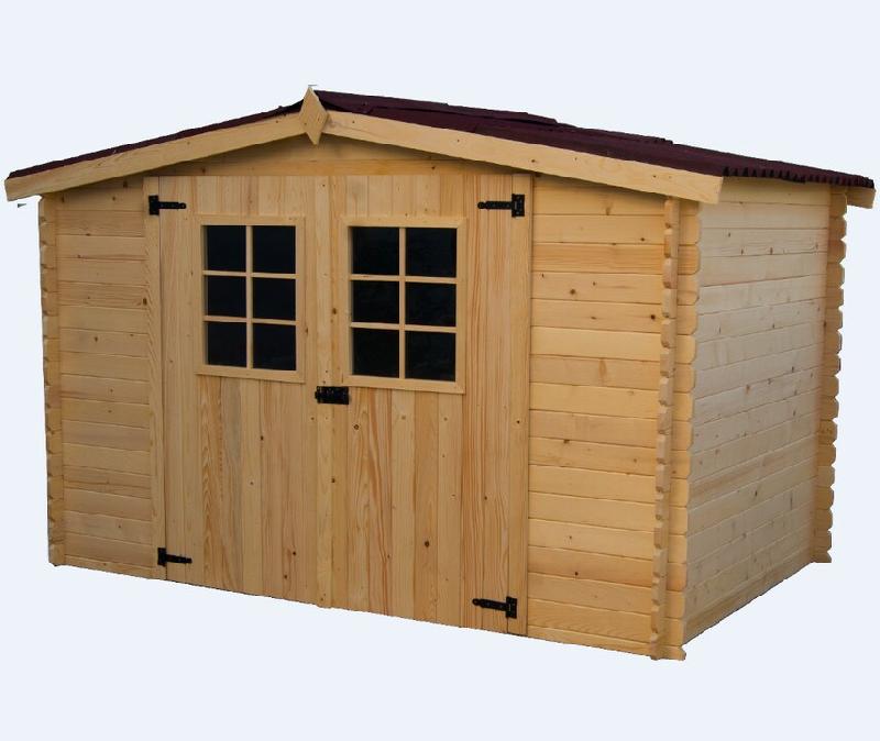HABRITA Abri De Jardin 9.42m² Bois Naturel al3030.02n - beige 3760161074506_0