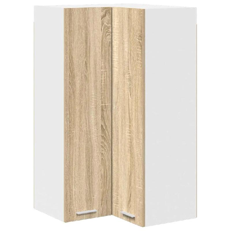 Helloshop26 - Armoire suspendue moderne 57 x 57 x 100 cm avec grand espace de stockage design contemporain en bois d'ingénierie 02_0053411 - Bois mas_0