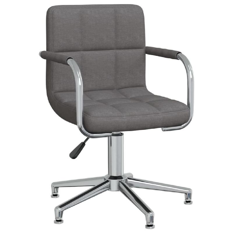 Helloshop26 - Chaise fauteuil siège pivotante de bureau informatique étude foncé tissu gris 02_0024123 - gris acier 3000214696898_0