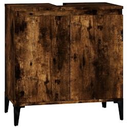 Helloshop26 - Meuble sous lavabo d'évier 58 x 33 x 60 cm bois d'ingénierie marron foncé 02_0006817 - 3000370282720_0