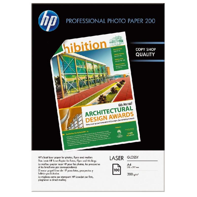 HEWLETT PACKARD PAPIER PHOTO GLACÉ PROFESSIONAL - BOÎTE DE 100 FEUILLES - FORMAT A4 (120 G/M²) - COULEUR BLANC