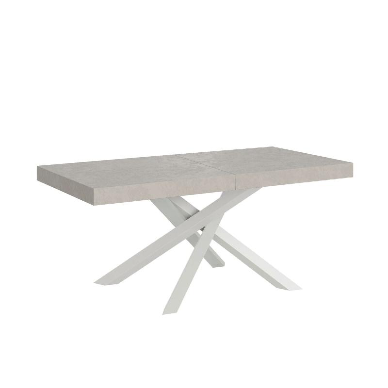 Itamoby Table extensible Volantis Cashmere 180/284x90 cm avec pieds blancs - gris 8050598054246_0