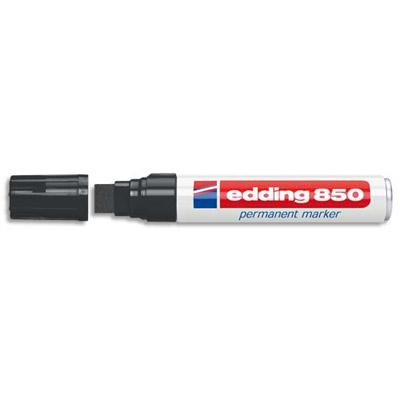 MARQUEUR EDDING 850 PERMANENT- CORPS ALU - POINTE BISEAUTEE - COLORIS NOIR