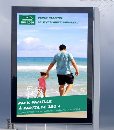 Panneau sucette déroulant - Solsystems - surface d'affichage 1150 x 1750 mm - éclairage LED tangentiel - structure en acier galvanisé_0