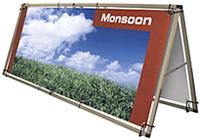 Panneau Monsoon - cadre aluminium pour bâches - fixation par œillets - montage facile - formats 84x234 cm ou 109x284 cm_0
