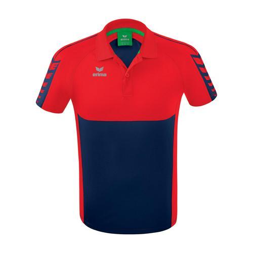 POLO HOMME - ERIMA - SIX WINGS NAVY/ROUGE