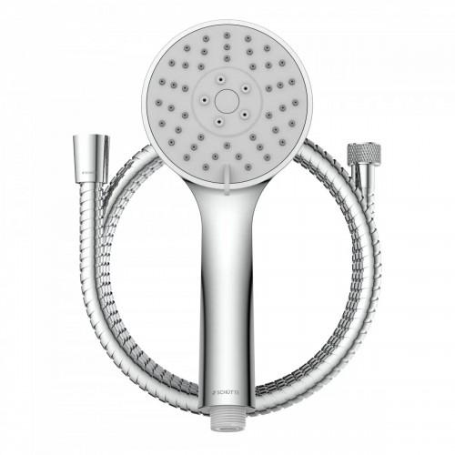 POMMEAU DE DOUCHE 3 JETS AVEC FLEXIBLE INOX 150 CM - CHROMÉ - NAPOLI SCHÜTTE
