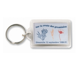 Porte-clés publicitaires en plexi - OC61005 - Personnalisable avec photo ou logo_0