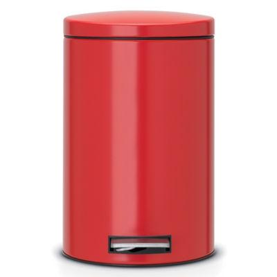 Poubelle 12 L Brabantia  à couvercle silencieux rouge_0