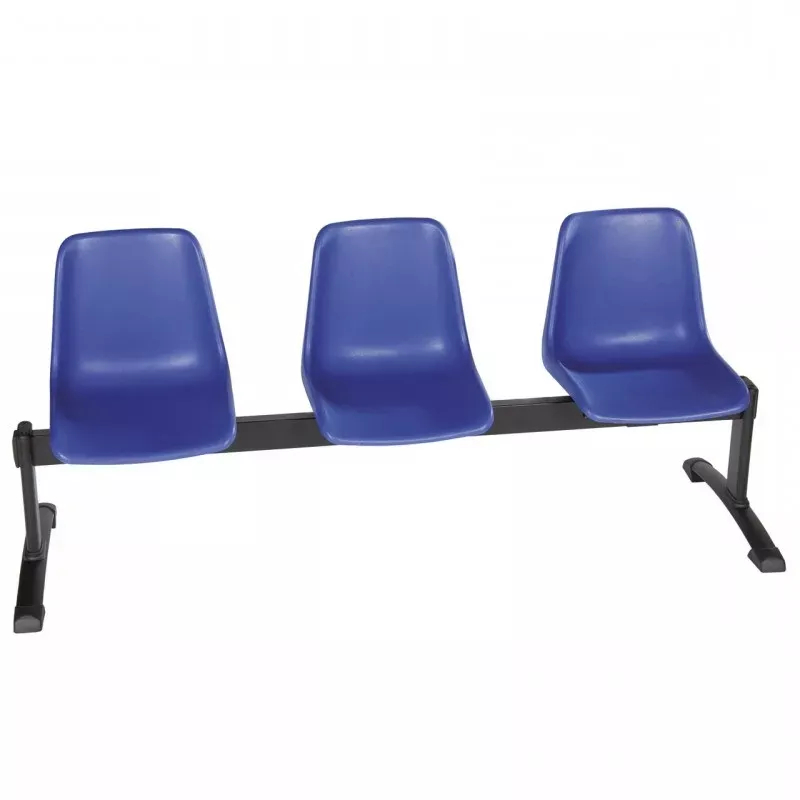 Poutre accueil visiteurs So Crema - P15, 3 places + 1 tablette, Piètement Type F_0