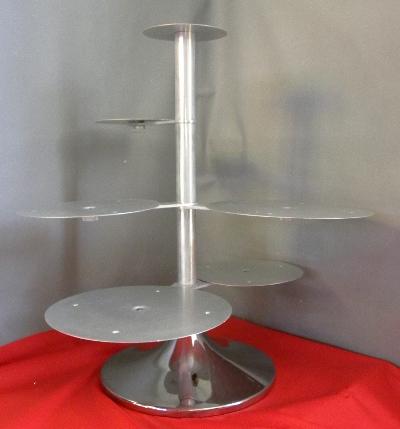 Présentoir à pâtisseries 6 étages - inox - idéal pour évènements et célébrations_0