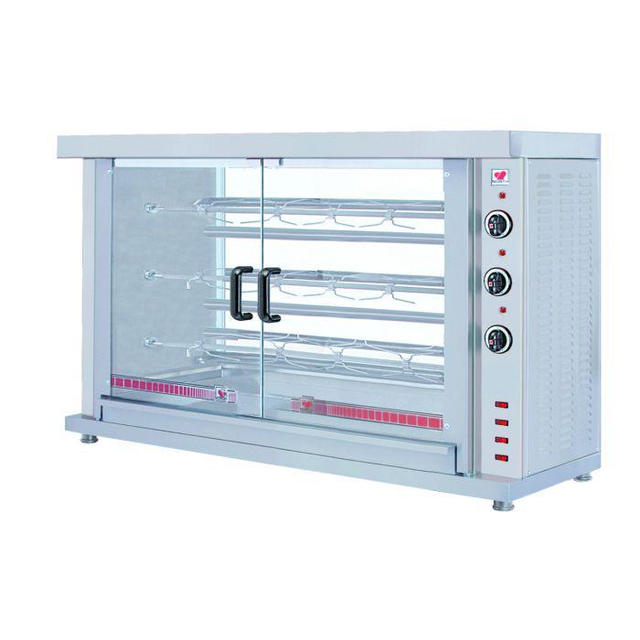Rôtissoire électrique 3 broches COMBISTEEL 7472.0035 - Capacité 12 à 15 poulets - Puissance 7.8 kW_0