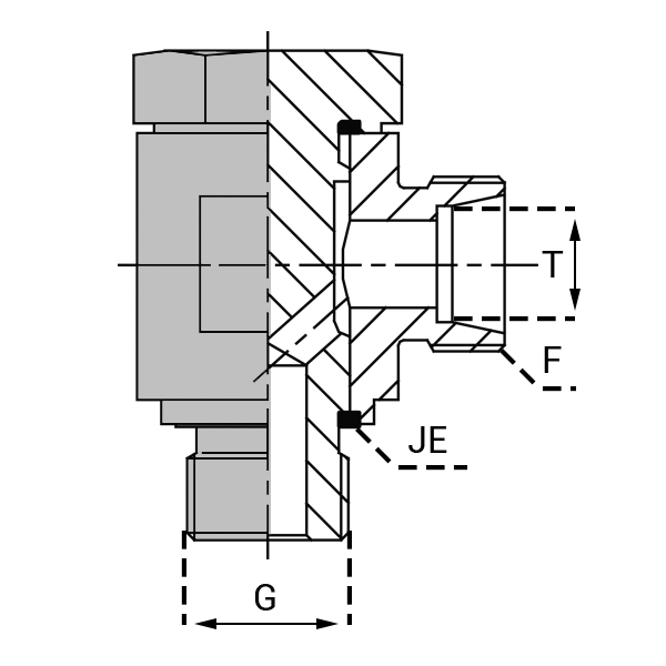 Raccords à bague orientable BSP cylindrique (Whitworth) - BJOG 06L/1/8 JENE - Tube 6.0mm - Filetage F 12X150 - G 1/8 inch_0