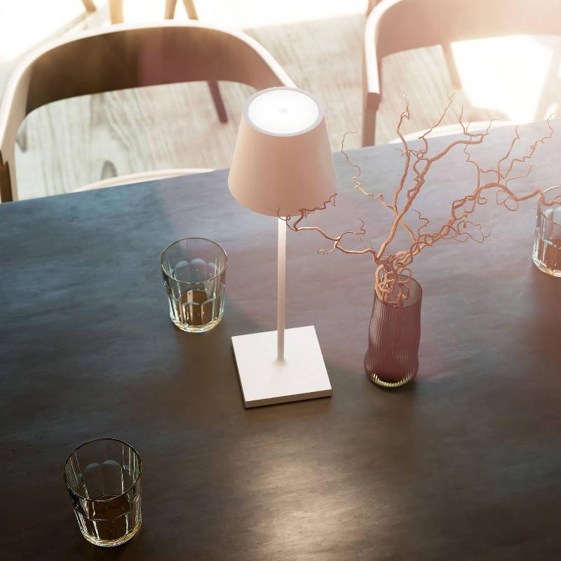 SIGOR LAMPE DE TABLE LED RECHARGEABLE NUINDIE, BLANC, EASY CONNECT, IP54