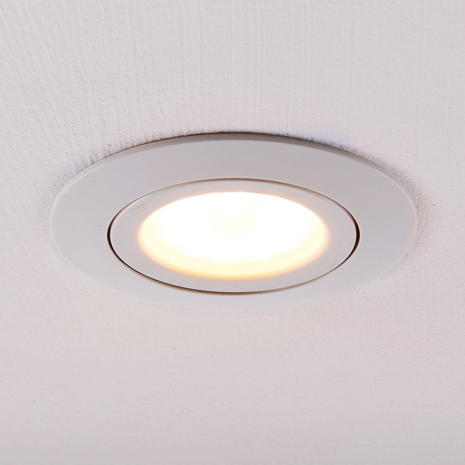 LINDBY SPOT ENCASTRABLE LED ANDREJ, ROND, BLANC CRÈME