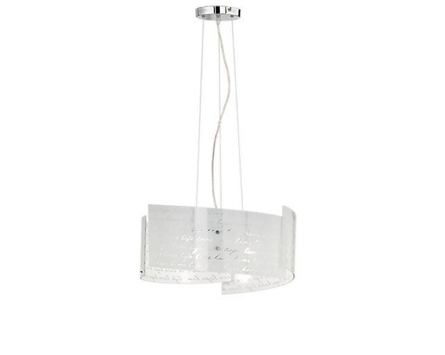 Suspension Led 3xE27 Ø50cm verre satiné blanc - Trio - Signa - blanc métal 4017807364934_0