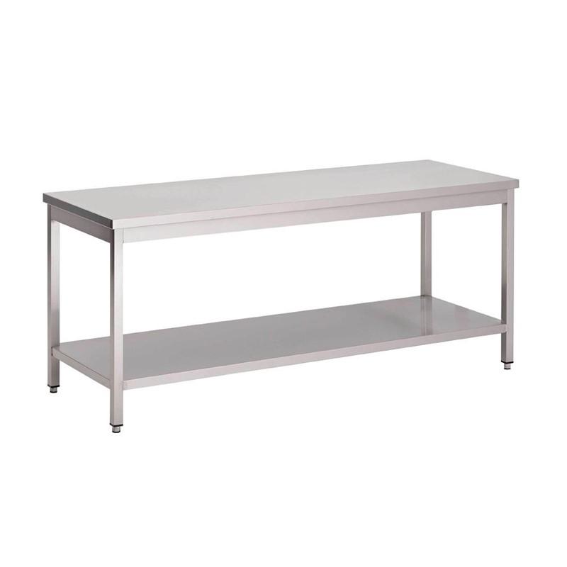 Table inox avec étagère basse GASTRO M 1400 x 700 x 880mm - GN125_0