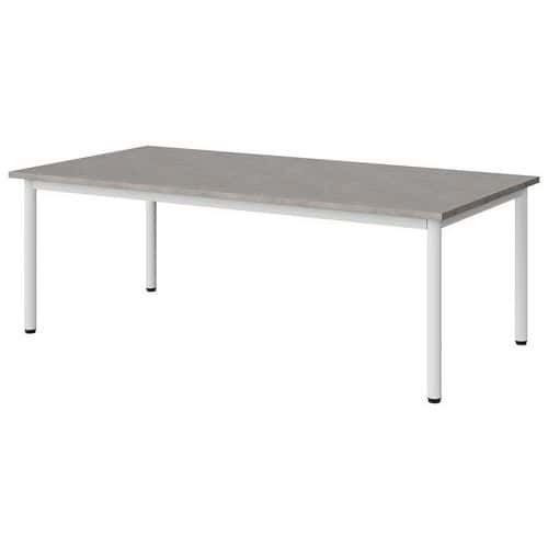 TABLE MALIBU 160X80 T2 4P STRA ABS BÉTON F186/BLC 9016