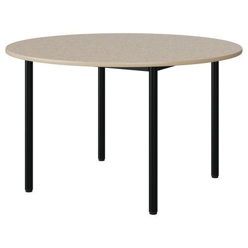 TABLE MALIBU Ø120 T5 4P ST ISOSON BEIGE 1460/BEIGE NOIR 9005