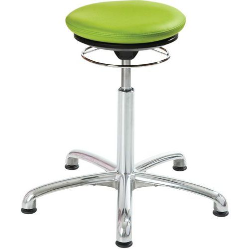 TABOURET PILATES - IMITATION CUIR - BAS - PATIN - VERT - GLOBAL PROFESSIONAL SEATING