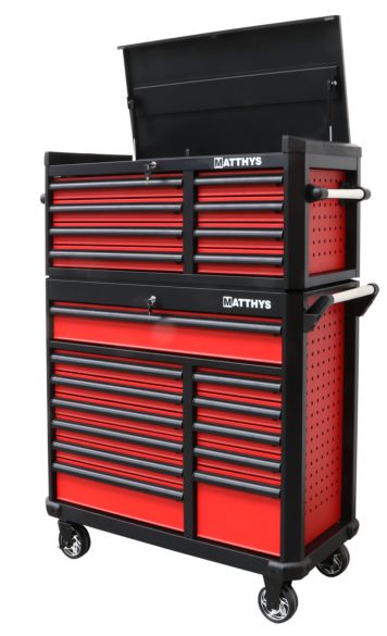 Tcg-combi-12 - Servante d'atelier combinée avec 20 tiroirs - Dimensions 1070x461x1032 mm et 1070x461x459 mm_0