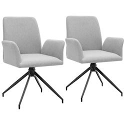 Tectake Chaise de salle à manger avec cannage viennois et accoudoirs noir - 405980 - gris multi-matériau 405980_0