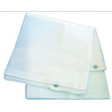 Bâche de protection de bâtiment lourde en polyéthylène tressé blanc - 7 tailles disponibles de 2x3m à 8x10m_0