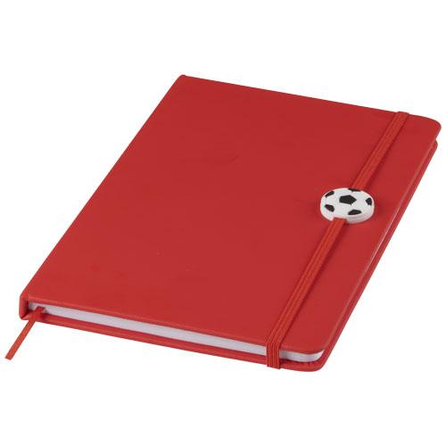 Bloc-notes A5 football Rowan 10713601 - avec élastique, marque-page et 80 pages lignées_0