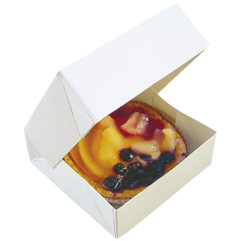 Boite pâtissière en carton blanche - firplast - dimensions (mm):140 x 140 x 60 - référence :100000_0
