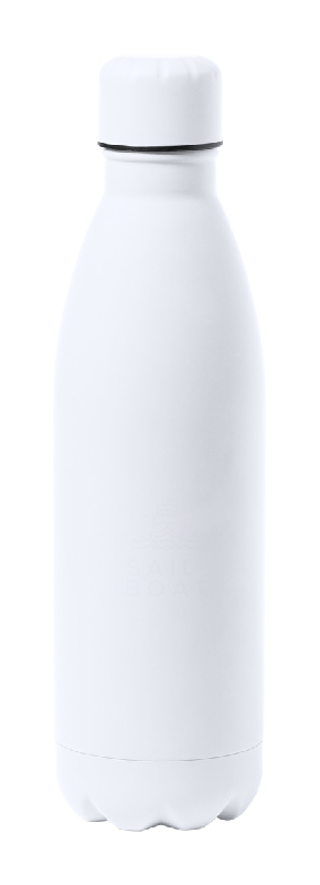 Bouteille en acier inoxydable - finition caoutchoutée - 790 ml - couleur blanche_0