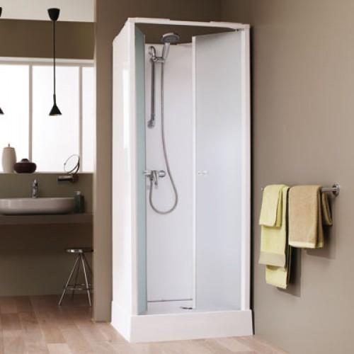 CABINE DE DOUCHE SURF 4 - 70X70 CM - ACCÈS DE FACE - PORTES BATTANTES LEDA