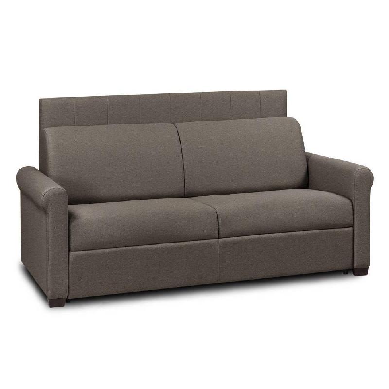 CANAPÉ LIT OPERA EXPRESS LATTES 120CM MATELAS 16CM TÊTE DE LIT INTÉGRÉE POLYURÉTHANE MARRON_0
