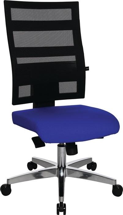 Chaise de bureau pivotante avec mécanisme synchrone ponctuel noir/bleu 450-550 mm sans accoudoirs capacité charge 110 kg TOPSTAR_0