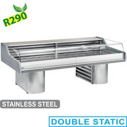 Comptoir vitrine réfrigéré self-service sur socles SG25BS/A1-R2 - Saigon PLUS - 2500x1195xh1175 mm, T° 0°+2°_0