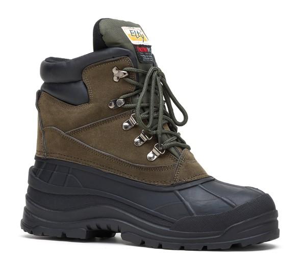 Demi-bottes à lacets grand froid - nubuck et toile - kaki - 41_0