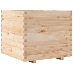 Helloshop26 - Jardinière bac lit surélevé plantes fleurs terrasse jardin 80 x 80 x 72 cm bois de pin massif marron 02_0037927 - 3000213999419_0