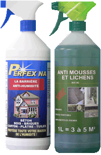 Imperméabilisant et anti-mousses - Élimine mousses, lichens, algues - 1L Perfex Na avec pulvérisateurs_0