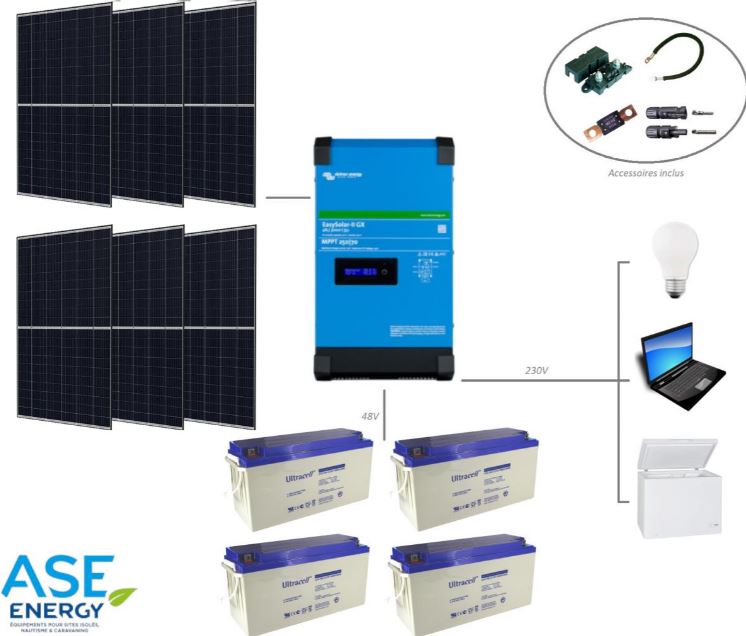 Kit solaire autonome 2000w 48v-230v easysolar_0