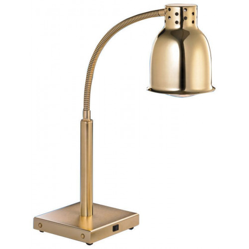 LAMPE CHAUFFANTE SUR PIED CUIVRÉE JAUNE