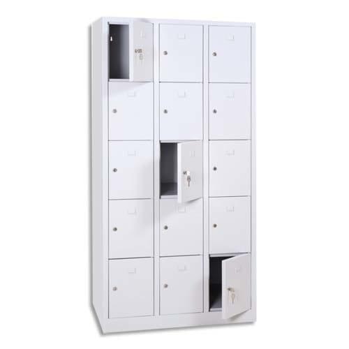 Mt international vestiaire 5 cases 3 colonnes acier blanc, l80 x h180 x p50 cm, case l22xh31,5xp47,5 cm_0