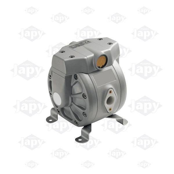 Pompe pneumatique à membranes - corps en polypropylène - débit 50 l/min - orifice 1/2'' - membrane Santoprène®_0