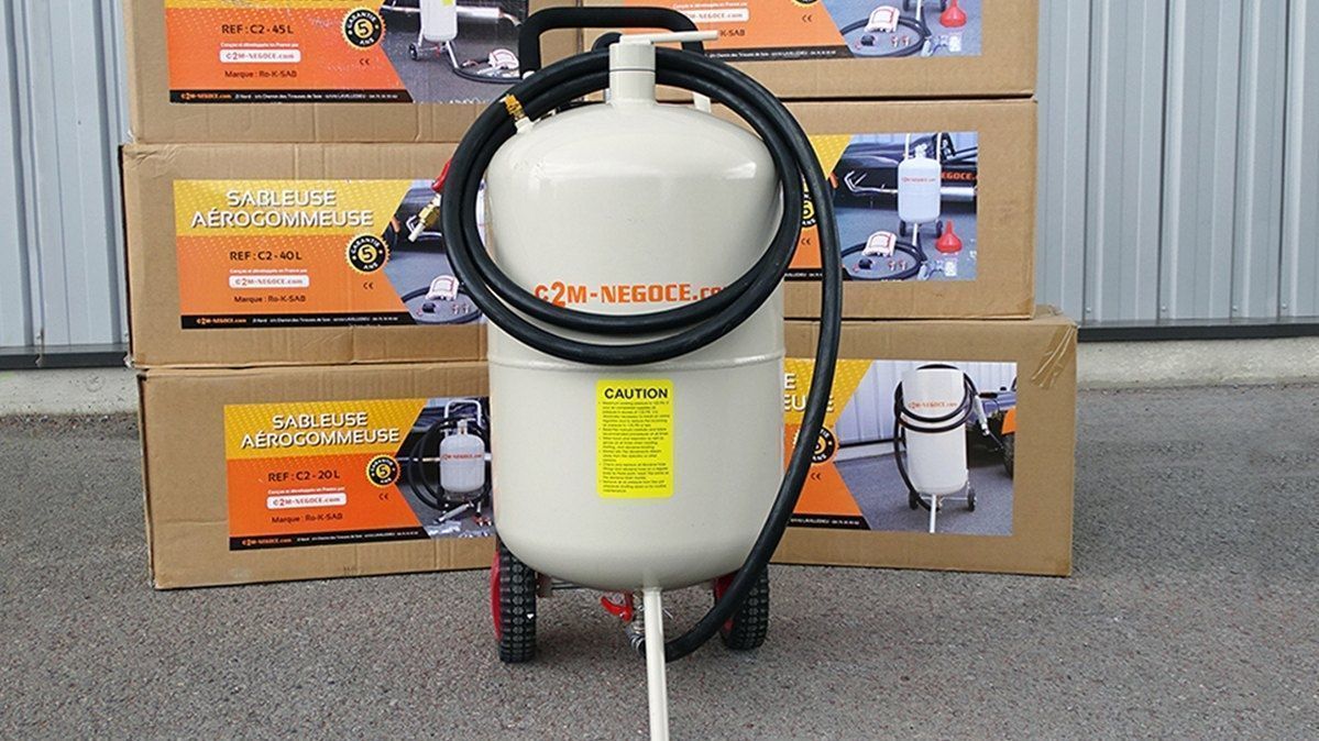 Sableuse aérogommeuse - ro-k-sab - 70 litres - avec détendeur_0
